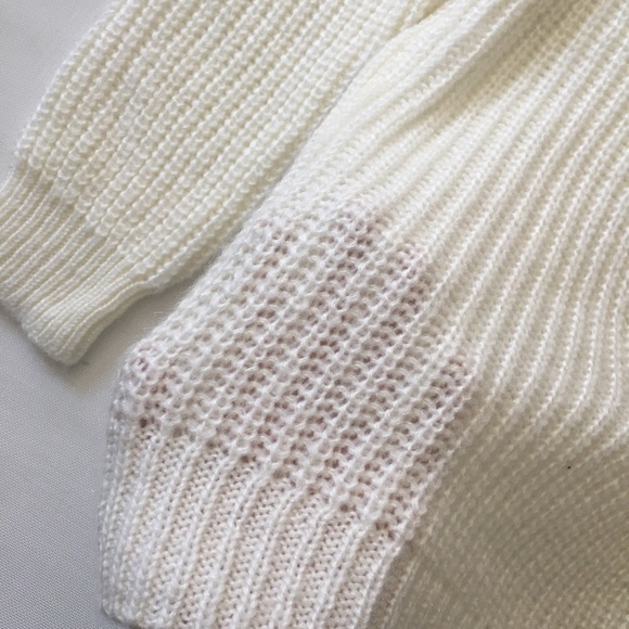 Calvin Klein White Sweater L size cable knit new - Picture 7 of 7